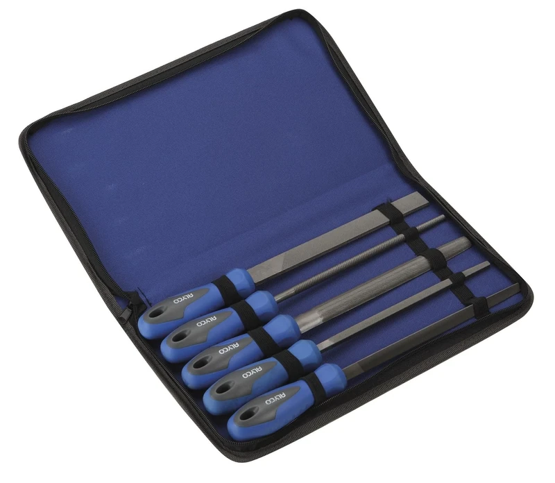 Set of 5 200mm Nylon Files, Strong and Durable, Ideal for roughing and Finishing Work on Wood and Metal.