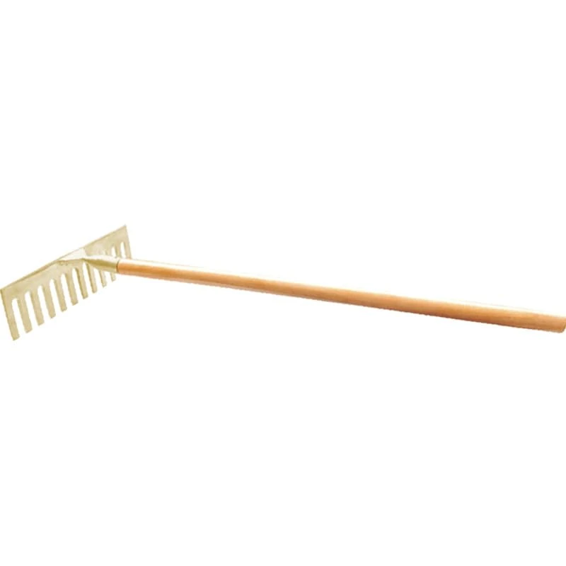 Rake with handle 100 x 350 mm, stainless steel, ideal for weeding and leveling soils in gardening.