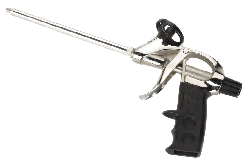 Polyurethane Foam Gun with Teflon Coating, Ideal for Sealing, Insulating and Repairing Surfaces.