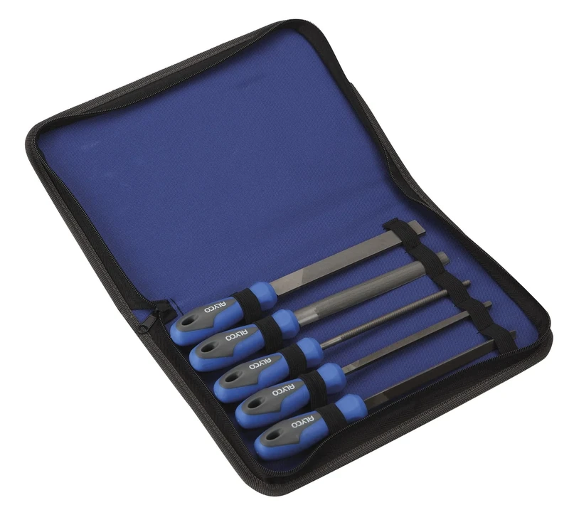 Set of 5 150mm B/Nylon Files, Durable and Strong, Ideal for Precise finishes in Woodworking and Model Work.