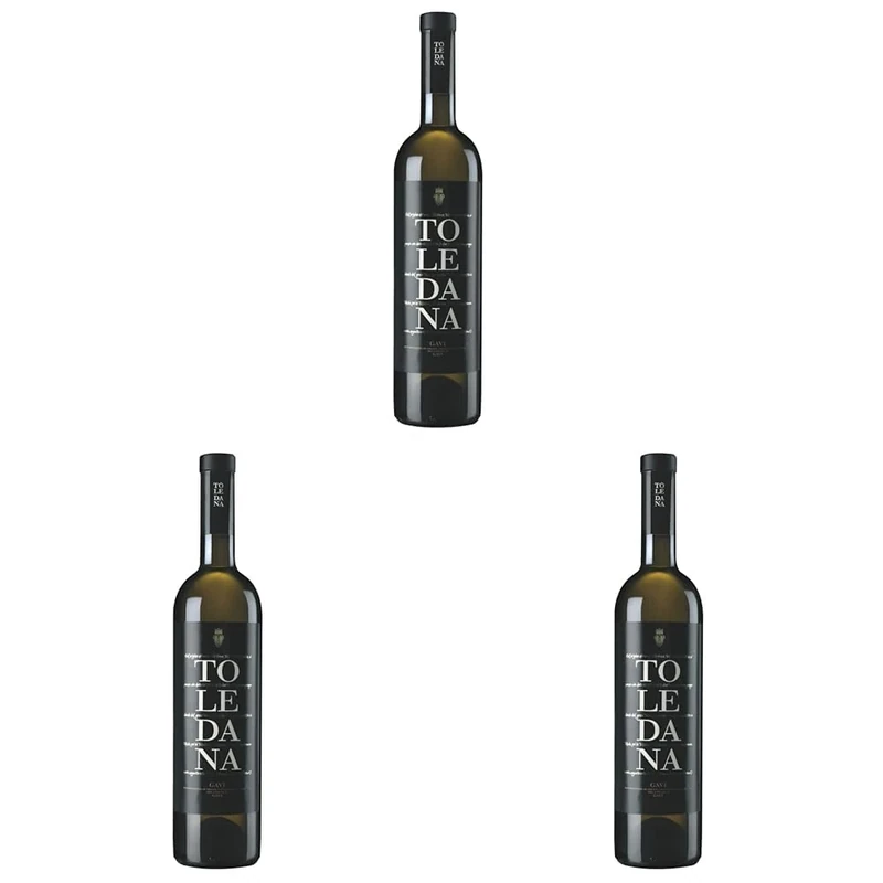 La Toledana Gavi del Comune di Gavi DOCG Piedmont White Dry Wine - 1x750 ml (Pack of 3)