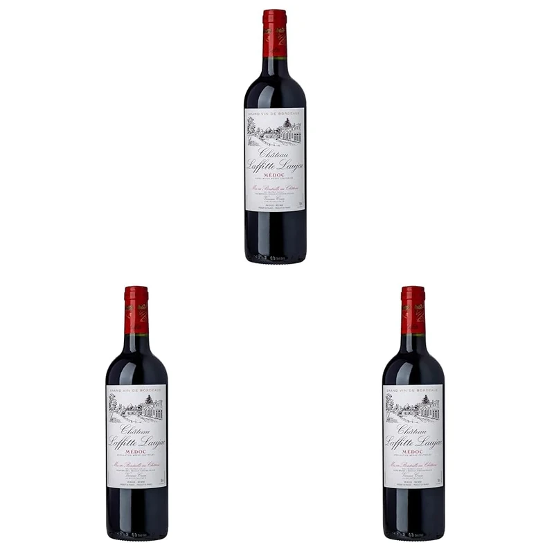 Château Laffitte Laujac - AOP Medoc - Grand Vin De Bordeaux Médoc French Red Wine - 75cl (Pack of 3)