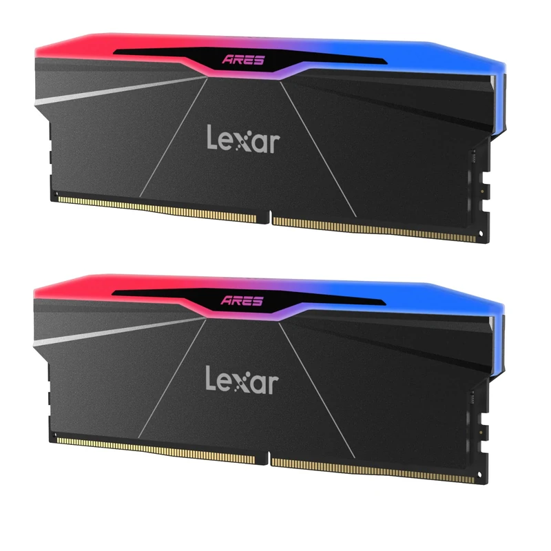 Lexar ARES Gen2 RGB DDR5 RAM 32GB Kit (2x16GB) 6400MHz CL30, 288-Pin UDIMM Desktop Memory, PC Gaming Computer Memory, for Intel XMP 3.0/AMD EXPO/CL30-38-38-76/1.4V
