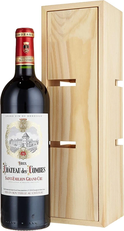 La Grande Vinothèque - Vieux Chateau des Combes Wine Gift Set - Red Wine Saint Emilion Grand Cru - Wine Rack (1 x 0.75 L) (Pack of 6)