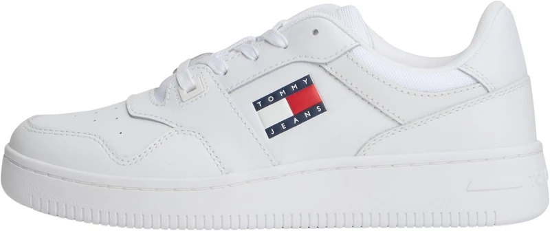Tommy Jeans Women’s Basketball Trainers with Logo, White (White), 5