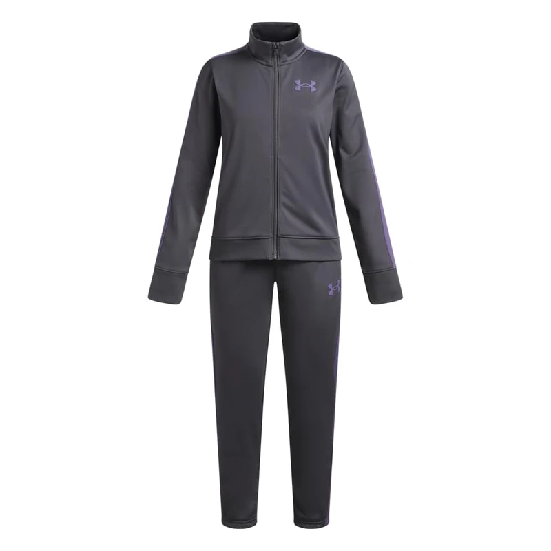 Under Armour UA Knit Track Suit - Castlerock/Purple Luxe/Purple Luxe - YSM