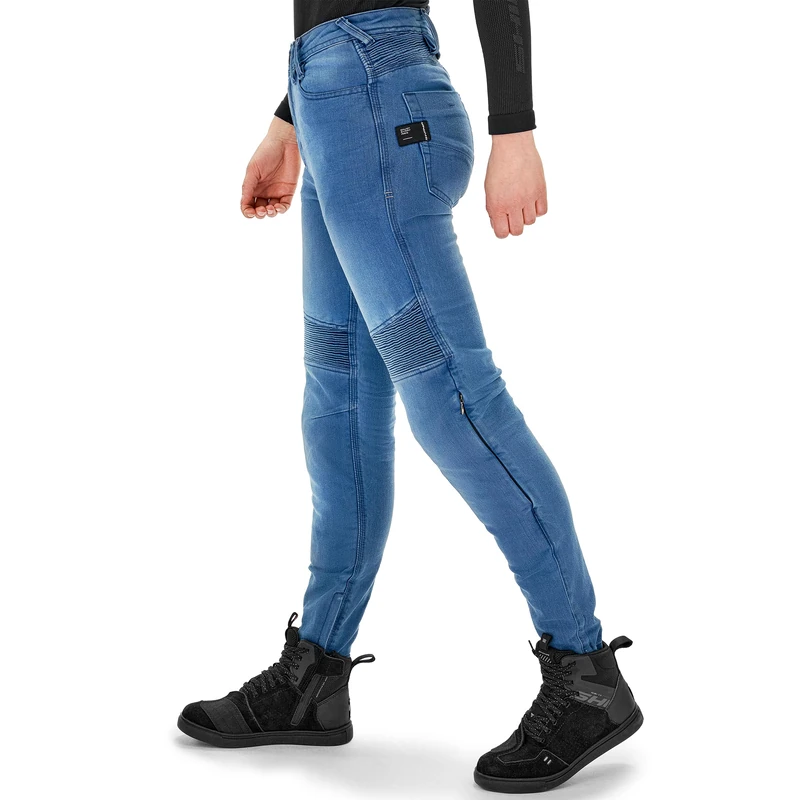 SHIMA Zenith Motorcycle Jeans for Women GFLEXX Knee Protectors Motorbike Mens Armoured Trousers Lightweight Protective Pants Stretch Reinforced Armored Bike Elastic Ventilated (Womens, Blue, 34/30)