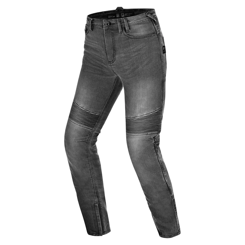 SHIMA Zenith Motorcycle Jeans for Women GFLEXX Knee Protectors Motorbike Mens Armoured Trousers Lightweight Protective Pants Stretch Reinforced Armored Bike Elastic Ventilated (Womens, Grey, 26/32)