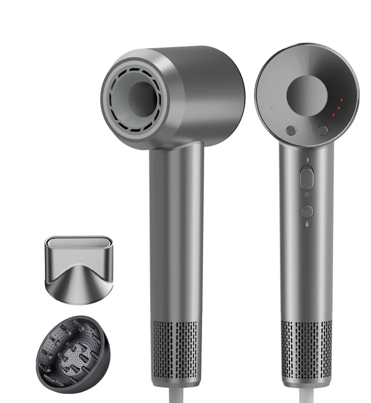 Ionic Hair Dryer – 150,000 RPM Brushless Motor Fast Drying, Professional Hair Blow Dryer with Diffuser, 3 Heat & 3 Speed Settings, Low Noise, Cool Shot, Anti-Frizz Hairdryers for Women & Man