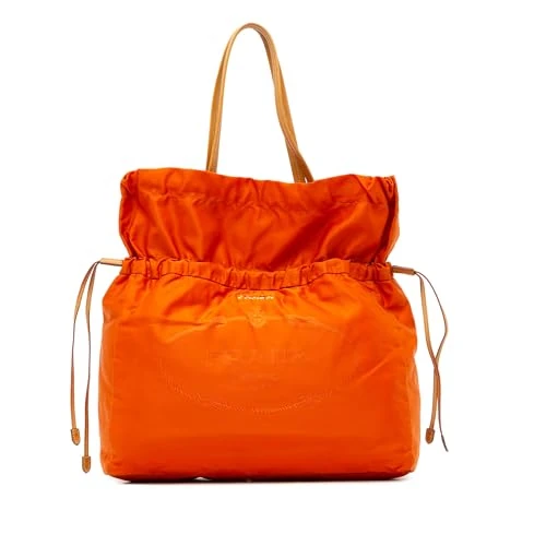 Prada Pre-Loved Tessuto Logo Drawstring Tote Bag