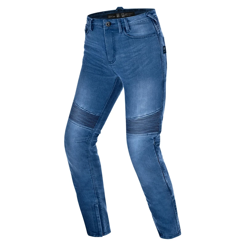 SHIMA Zenith Motorcycle Jeans for Women GFLEXX Knee Protectors Motorbike Mens Armoured Trousers Lightweight Protective Pants Stretch Reinforced Armored Bike Elastic Ventilated (Womens, Blue, 24/32)