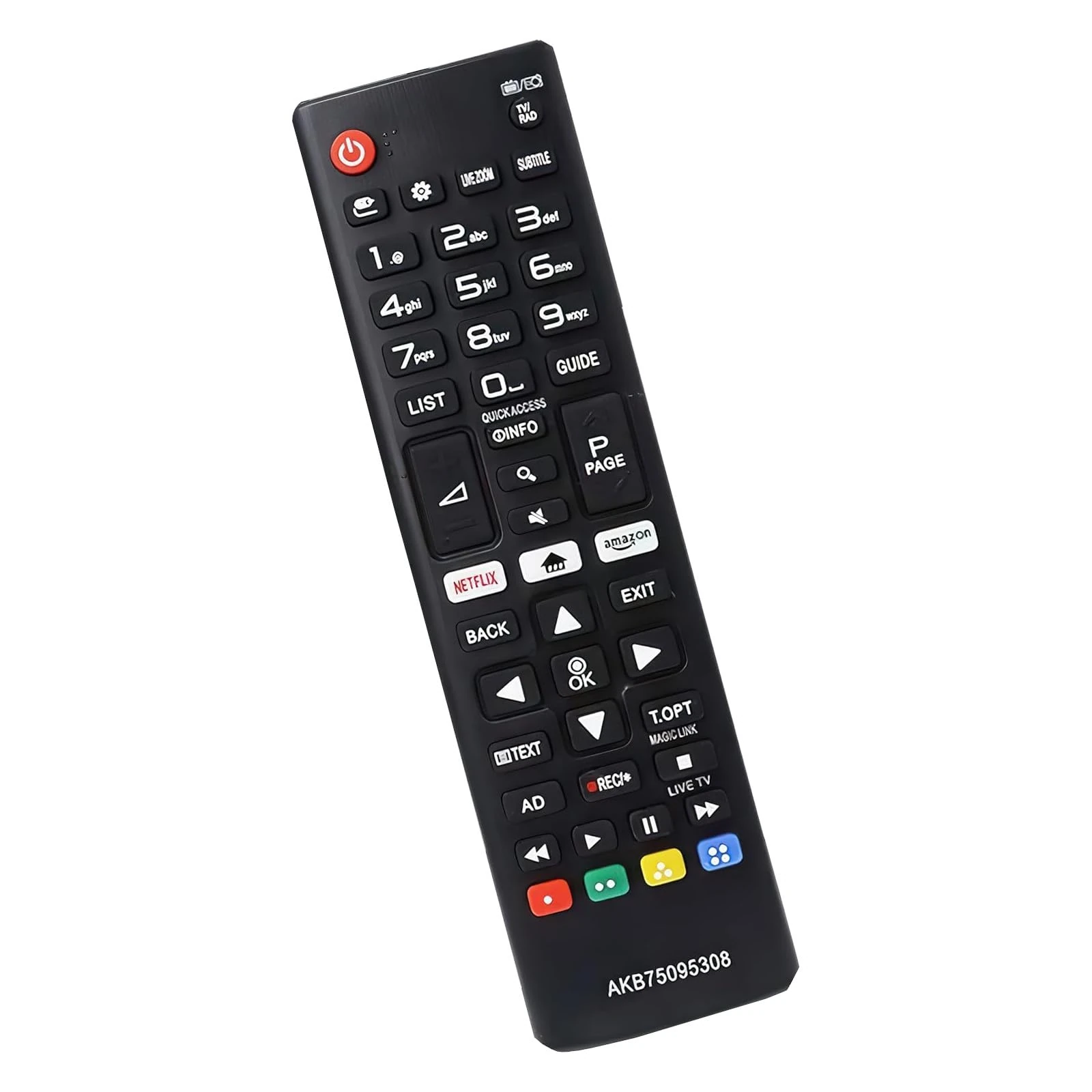 Universal LG TV Remote Control Replacement for LG Smart TV’s with Netflix & Amazon Buttons - No Setup Required - AKB75095308