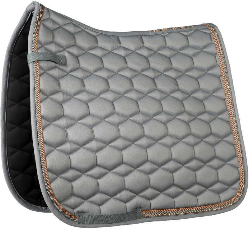 HKM Rosegold Glamour Style Saddle cloth Grey/Rose-Gold Dressage