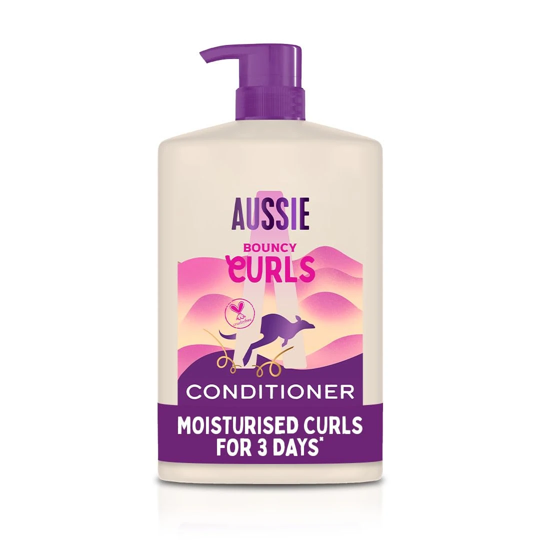Aussie Bouncy Curls Hydrating Conditioner 1L XXL | Lightweight, no weigh down | Daily Moisture Boost for Wavy & Curly Hair | With Jojoba, Coconut & Australian Macadamia Nut Oil | Vegan & Cruelty-Free