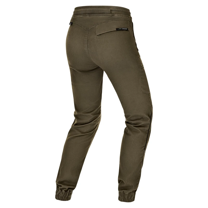 SHIMA Joggsy Motorcycle for Women AirForce Knee Protectors Motorbike Armoured Trousers Lightweight Protective Pants Stretch Reinforced Armored Bike (Female, Khaki, 24)