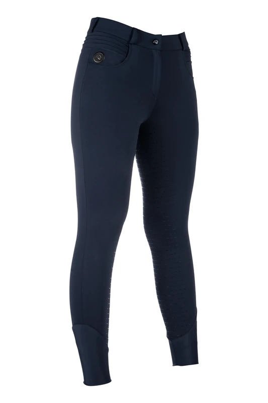 HKM Women's Comfort Style Silicone Full seat Riding Breeches, Deep Blue, 28