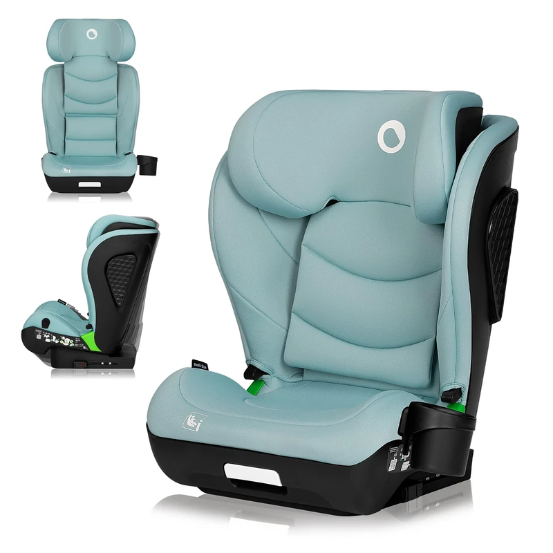 LIONELO Child Car Seat Neal I-Size from 3 to 12 Years (Group 2/3,100 to 150 cm) ISOFIX or Car Safety Belt Installation, Adjustable Headrest, Side Impact Protection, Armrests, R129