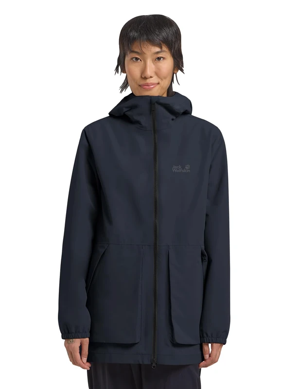 Jack Wolfskin Women's Terraview 2l Parka W, Dark Navy/Dark Navy, XS