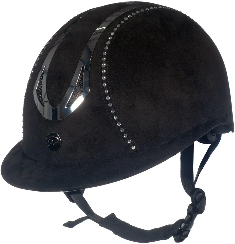 HKM Women's Illusion Diamond Riding helmet Black 55-57 cm