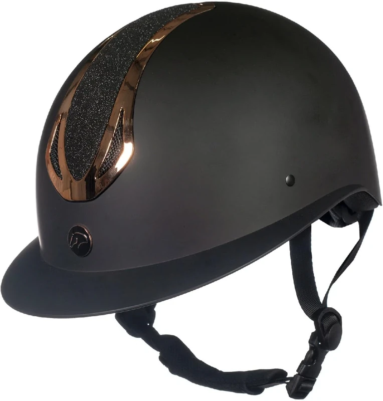 HKM Women's Illusion Riding helmet Black/Rose-Gold 58-60 cm