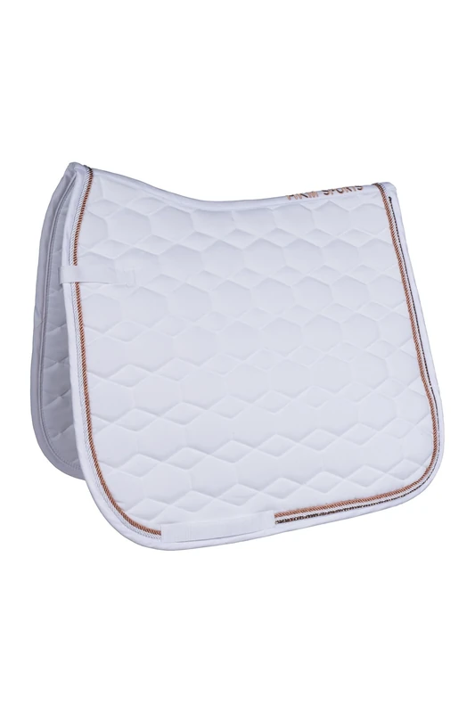 HKM Rosegold Glamour Style Saddle cloth White General purpose