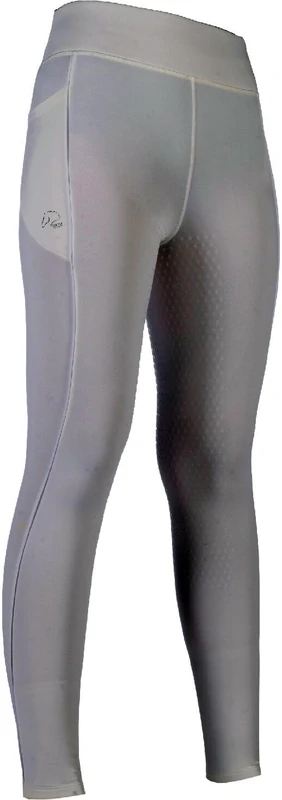 HKM Women's Alice Silicone Full seat Riding Leggings, White, 30 - Image 1