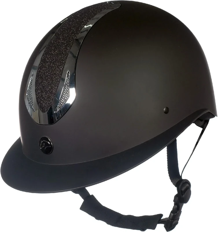 HKM Women's Illusion Riding helmet Black/Shiny Silver 49-51 cm