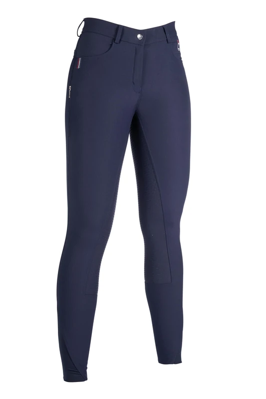 HKM Women's Equine Sports Style Silicone Full seat Riding Breeches, Deep Blue, 28
