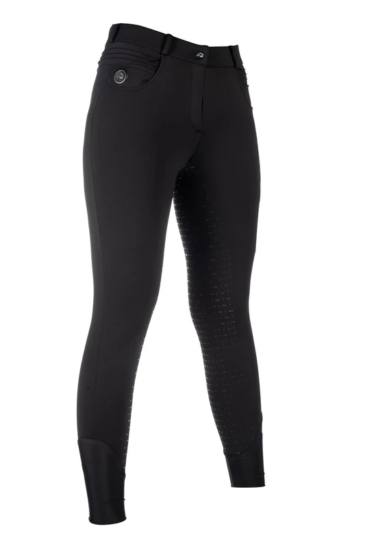 HKM Women's Comfort Style Silicone Full seat Riding Breeches, Black, 22