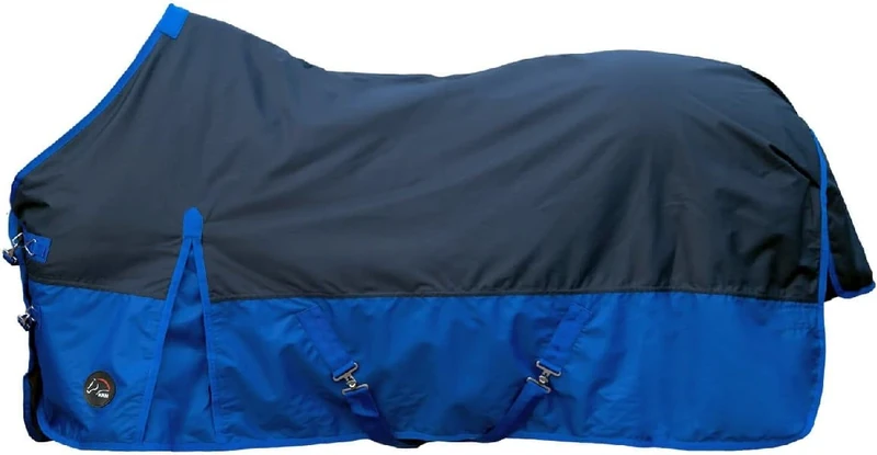 HKM Chester- 600D, 100g filling Turnout rug Navy/Blue 5'6