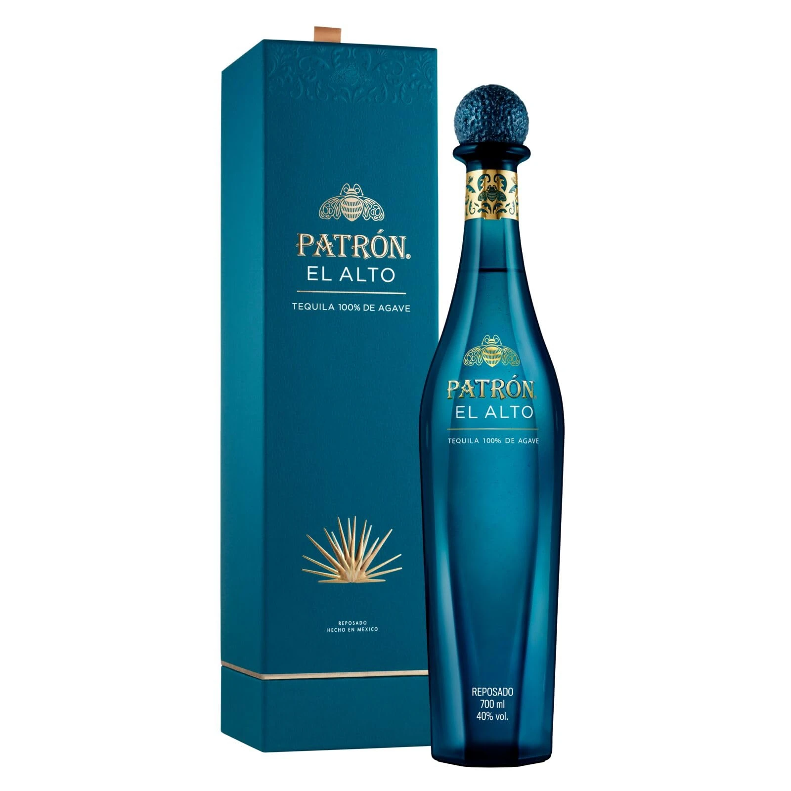 PATRÓN EL ALTO Luxury Reposado Tequila, 40% vol., 70 cl / 700 ml, Alcohol Made from 100% Weber Blue Agave and Handcrafted in Small Batches in Jalisco, Mexico