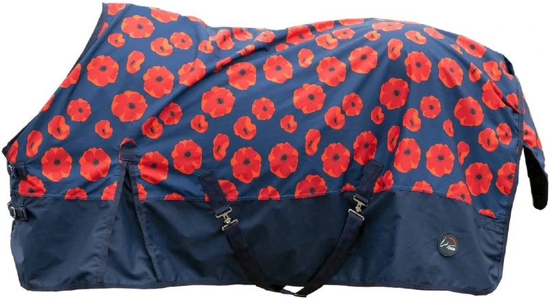 HKM Poppy- 600D, 300g filling Turnout rug Flower 7'3