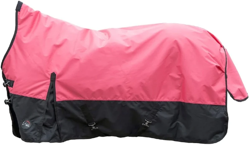 HKM Norwich- 600D, fleece lining Highneck rug Coral/Black 6'4