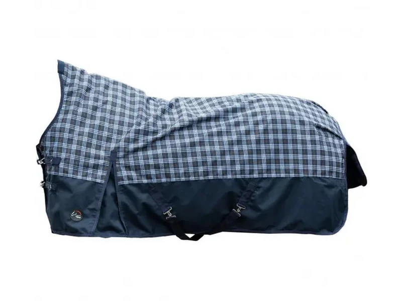 HKM Glasgow- 1200D, 100g filling Highneck rug Deep Blue Check 6'0