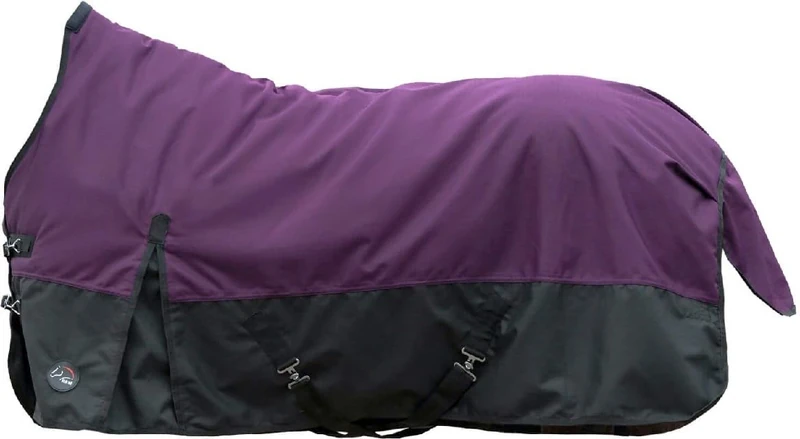 HKM Glasgow- 1200D, 300g filling Highneck rug Plum/Black 6'9
