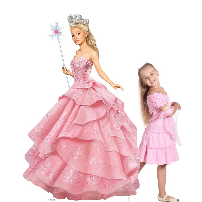 Star Cutouts SC4628 Glinda from Wicked in Pink Dress – 150cm Lifesize Cardboard Cutout | Perfect for Fans, Parties & Room Décor