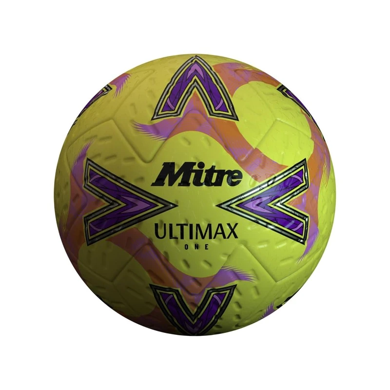 Mitre Unisex Adult Ultimax One 26 Football, Yellow/Orange/Purple, 5