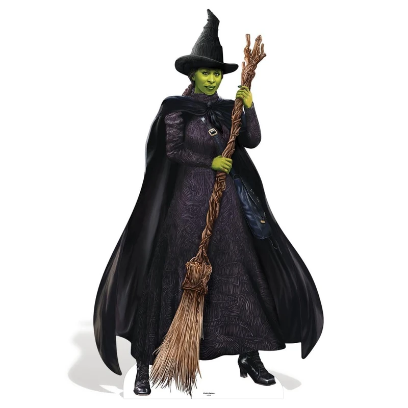 Star Cutouts SC4629 Elphaba Cynthia Erivo Wicked Green Witch Lifesize Cardboard Cutout 2-Pack – Wicked Musical Party Decoration & Event Display