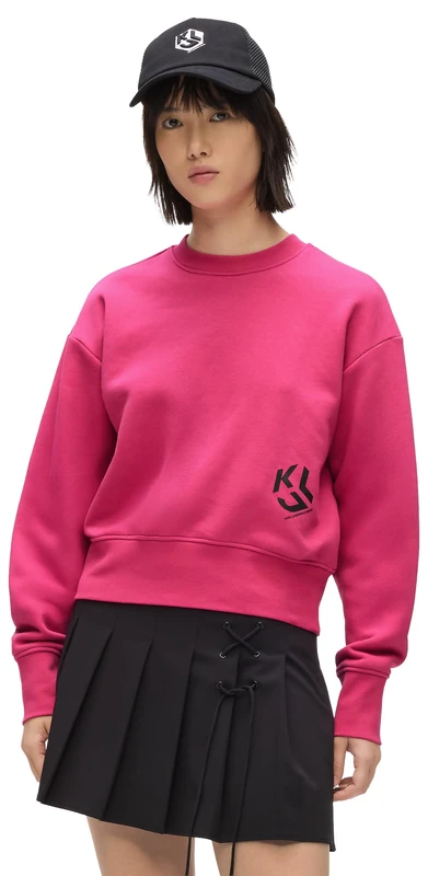 KARL LAGERFELD JEANS Women Regular Logo Sweatshirt Very Berry M