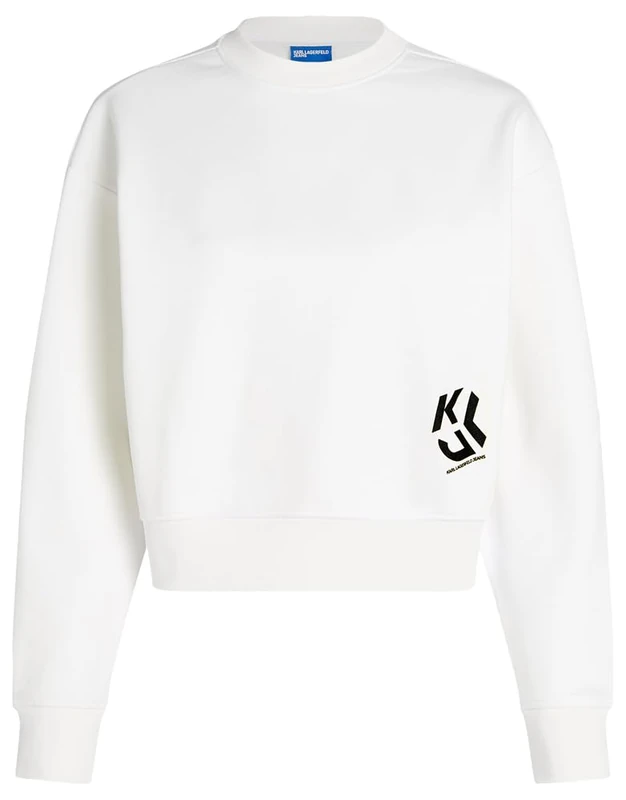 KARL LAGERFELD JEANS Women Regular Logo Sweatshirt White XL
