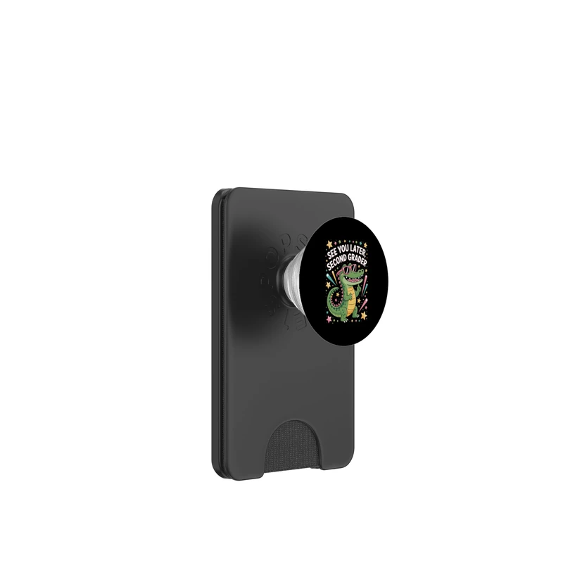 See You Later Second Grader, Animal Pun Summer PopSockets PopWallet for MagSafe