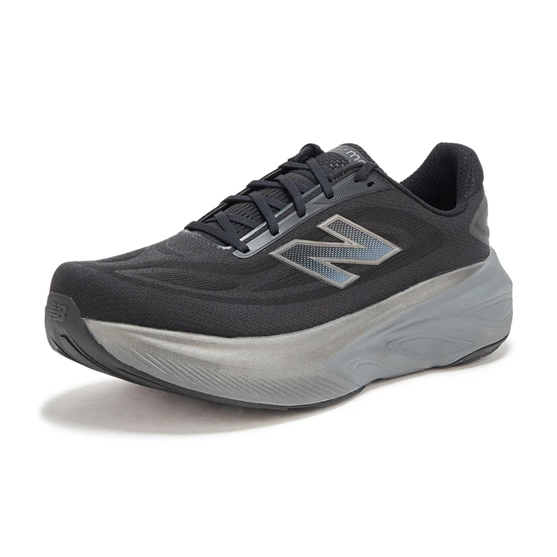 New Balance Men's Fresh Foam X More v6 Running Shoes, Black/Castlerock/Black Metallic, 13.5/XW
