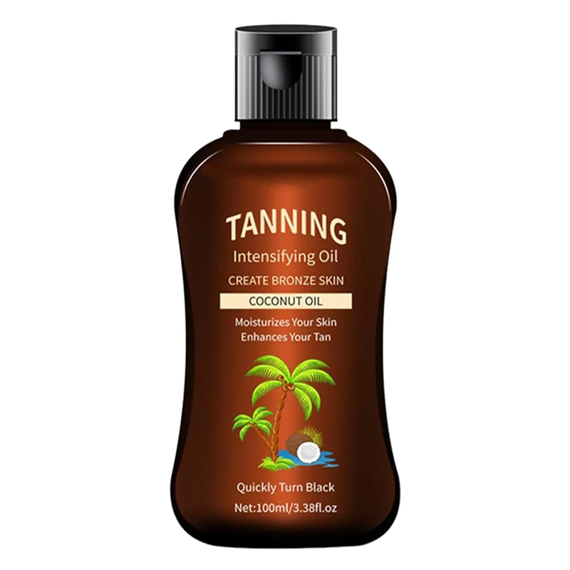 Tanning Oil | 100ml Long-Lasting Tanning Accelerator | Waterproof Tanning Co-conut Oil For Women And Men Who Love Tanning Outdoors