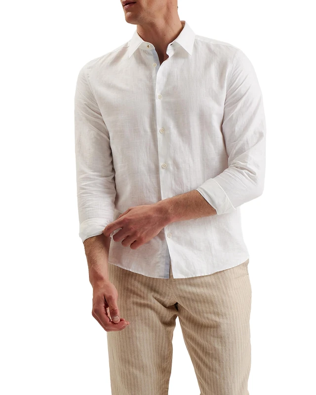 Ted Baker London romeos-ls Linen Shirt, White