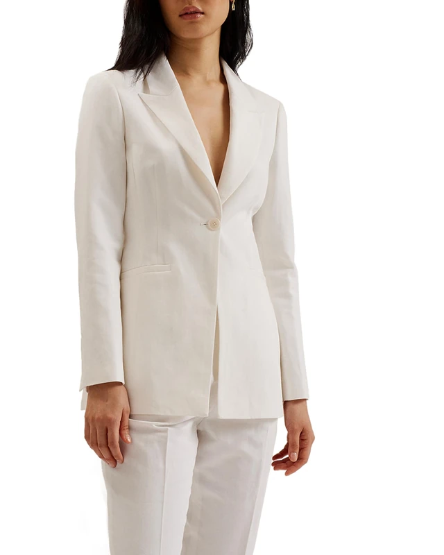 Ted Baker London MUSUB-Tailored Jacket with Faux Pocket, White