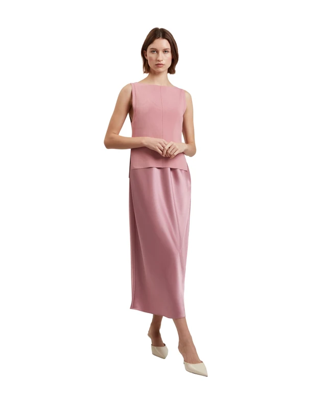 Ted Baker London ammil-Satin Slip Dress with removabl, mid-Pink - Image 1