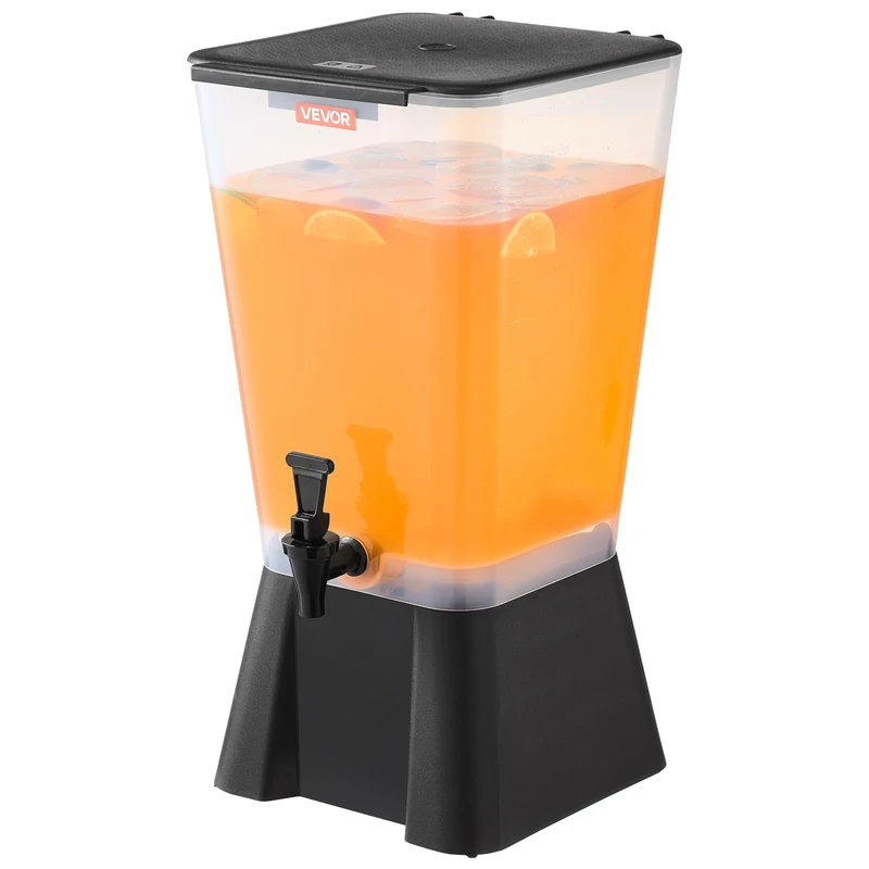 VEVOR Beverage Dispenser, 19L Drink Dispenser for Parties, Plastic Juice Dispensers with No-Drip Spigot, Iced Tea Lemonade Juice Water Dispensers, for Restaurants, Hotels, Parties