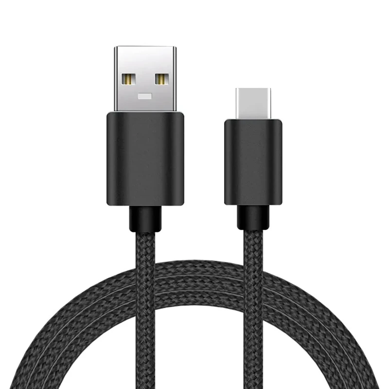 World biz USB C Charger Cable, 1M USB to USB C Cable, Braided USB A to USB C Phone Charger Cable for iPhone 15 (Standard Charging), Samsung S22/S21, Hua-wei, Pixel, i-Pad, Switch,More (Black)