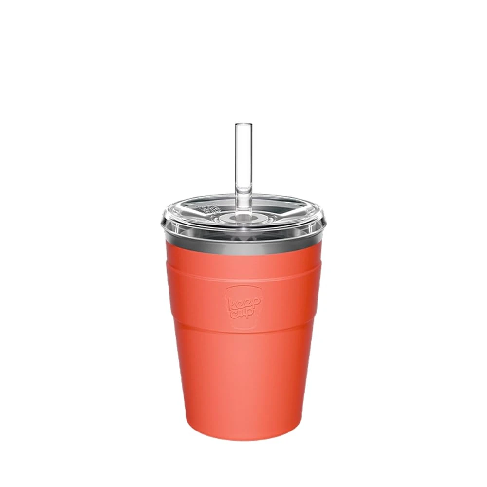 KeepCup Thermal Cold Cup - Insulated Stainless Steel Reusable Coffee Cup with Lid and Straw - 12oz/340ml - 12oz/340ml - Tangent
