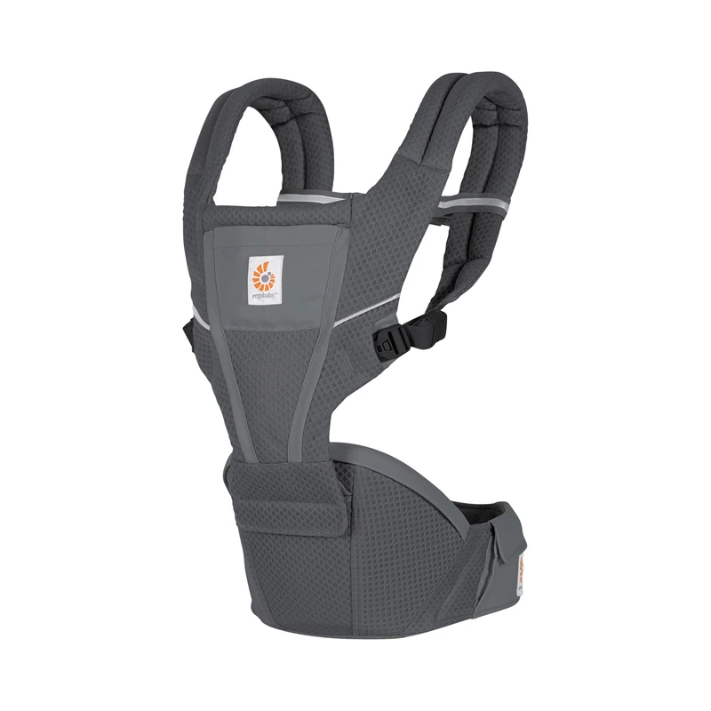 Ergobaby Alta Hip Seat Baby Carrier with Belly Seat for Babies and Toddlers from 4 Months (5.5 kg - 20.4 kg) - Baby Carrier with SoftFlex Net